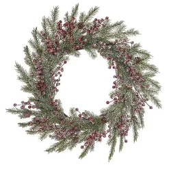 Christmas Wreaths>Kirklands Home Snowy Berry and Greenery Christmas Wreath