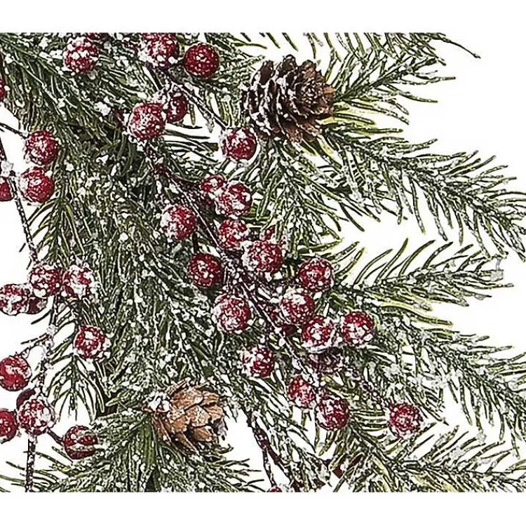 Christmas Wreaths>Kirklands Home Snowy Berry and Greenery Christmas Wreath
