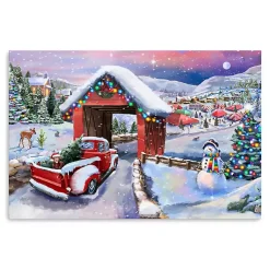 Christmas Art & Wall Decor>Kirklands Home Snowy Christmas Road Trip Canvas Art Print, 16x24