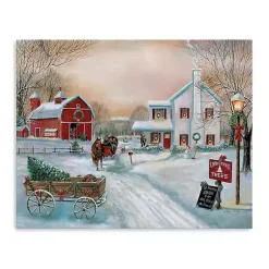 Christmas Art & Wall Decor>Kirklands Home Snowy Christmas Tree Farm Canvas Art Print