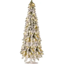 Christmas Trees>Kirklands Home Snowy Downswept Pre-Lit Alpline Tree, 5 ft.