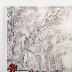 Christmas Art & Wall Decor>Kirklands Home Snowy Drive Canvas Art Print White