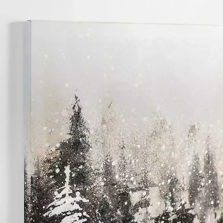 Christmas Art & Wall Decor>Kirklands Home Snowy Forest Canvas Art Print