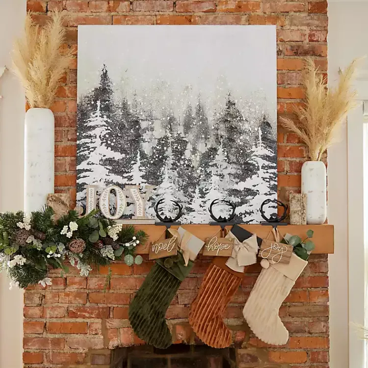Christmas Art & Wall Decor>Kirklands Home Snowy Forest Canvas Art Print