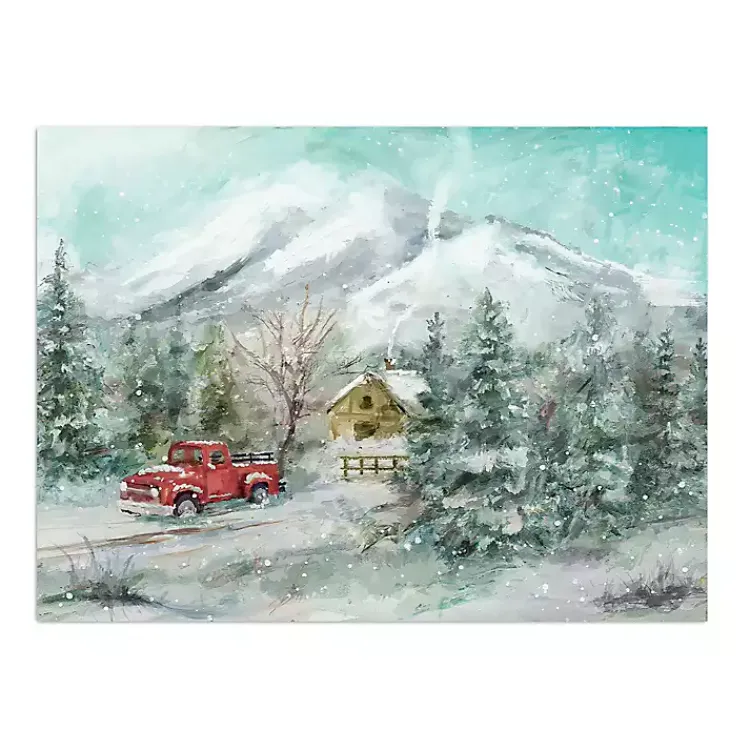Christmas Art & Wall Decor>Kirklands Home Snowy Landscape Canvas Art Print