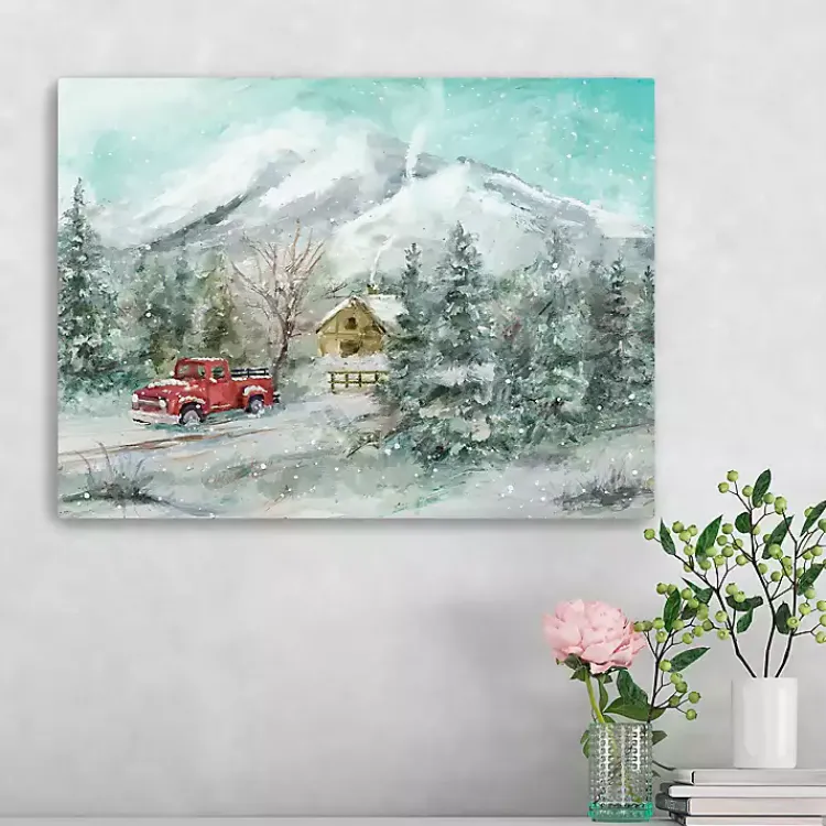 Christmas Art & Wall Decor>Kirklands Home Snowy Landscape Canvas Art Print