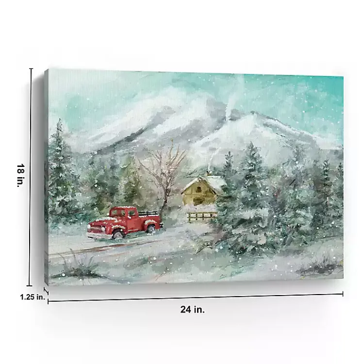 Christmas Art & Wall Decor>Kirklands Home Snowy Landscape Canvas Art Print
