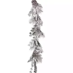 Christmas Arrangements & Garland>Kirklands Home Snowy Pine and Cedar Cone Winter Garland