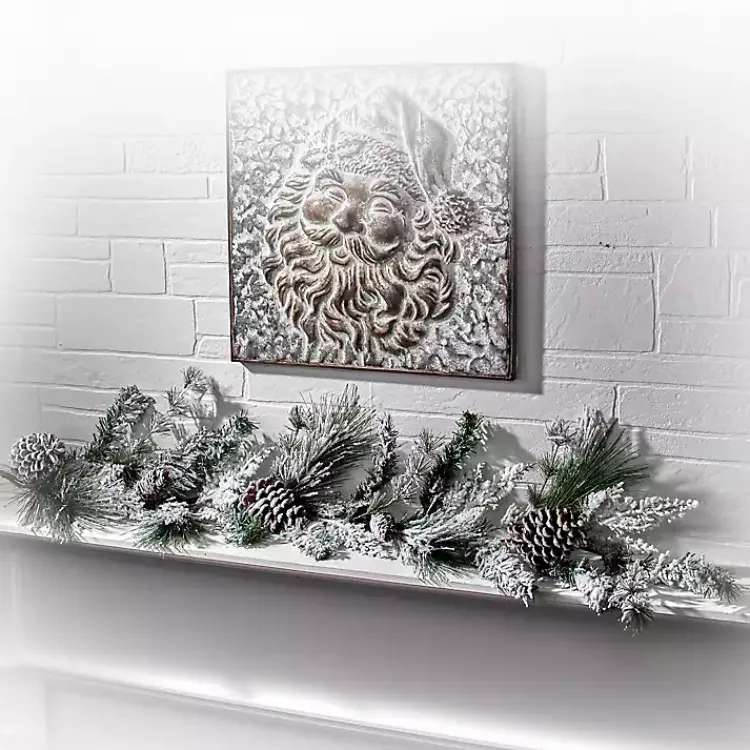 Christmas Arrangements & Garland>Kirklands Home Snowy Pine and Cedar Cone Winter Garland