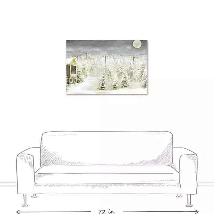 Christmas Art & Wall Decor>Kirklands Home Snowy Tree Farm Canvas Art Print