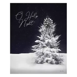 Christmas Art & Wall Decor>Kirklands Home Snowy Tree O Holy Night Canvas Art Print