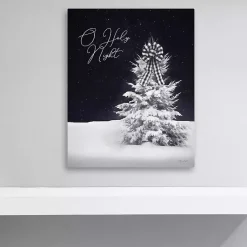 Christmas Art & Wall Decor>Kirklands Home Snowy Tree O Holy Night Canvas Art Print