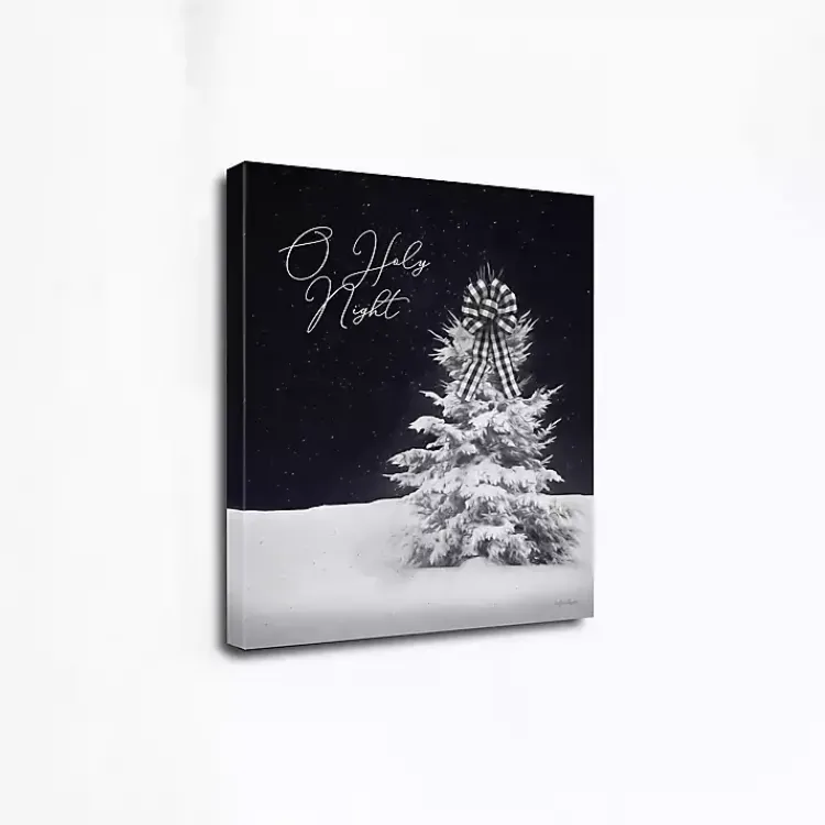 Christmas Art & Wall Decor>Kirklands Home Snowy Tree O Holy Night Canvas Art Print