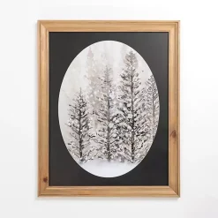 Kirklands Home Snowy Trees Oval Framed Art Print Best