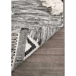 Kirklands Home Sofia Moroccan Fringe Area Rug, 5x8 Gray Hot
