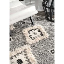 Kirklands Home Sofia Moroccan Fringe Area Rug, 8x10 Gray Best