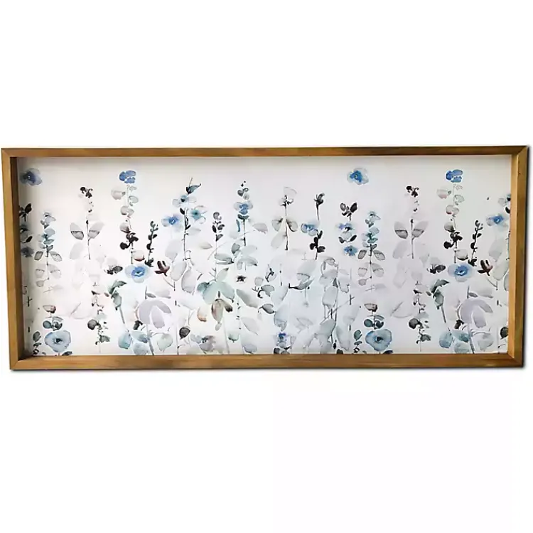 Kirklands Home Soft Blue Garden Framed Canvas Art Print Sale