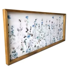 Kirklands Home Soft Blue Garden Framed Canvas Art Print Sale