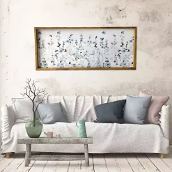 Kirklands Home Soft Blue Garden Framed Canvas Art Print Sale