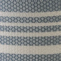Kirklands Home Soft Blue Simple Stripe Outdoor Pouf Hot