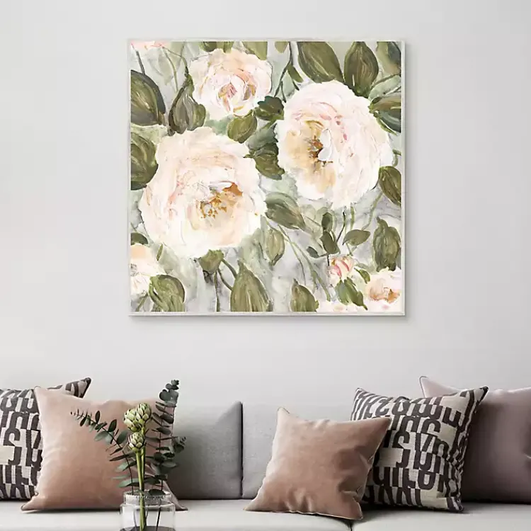 Kirklands Home Soft California Roses Framed Canvas Art Hot