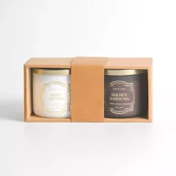 Candles>Kirklands Home Soft Cotton & Golden Gardenia 2-pc. Candle Set