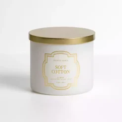 Candles>Kirklands Home Soft Cotton Triple Wick Jar Candle White