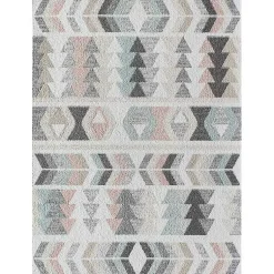 Kirklands Home Soft Hues Geometric Area Rug, 8x10 Multi Hot