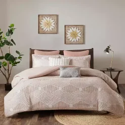 Kirklands Home Soft Pink Tufted King 3-pc. Comforter Set Sale