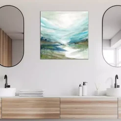 Kirklands Home Soft River Reflection Canvas Art Print Multi Clearance
