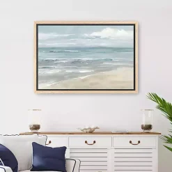 Kirklands Home Soft Solace Beach Framed Canvas Art Print Hot
