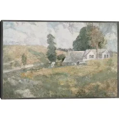 Kirklands Home Soft Spring Landscape Framed Canvas Art Print Green Best