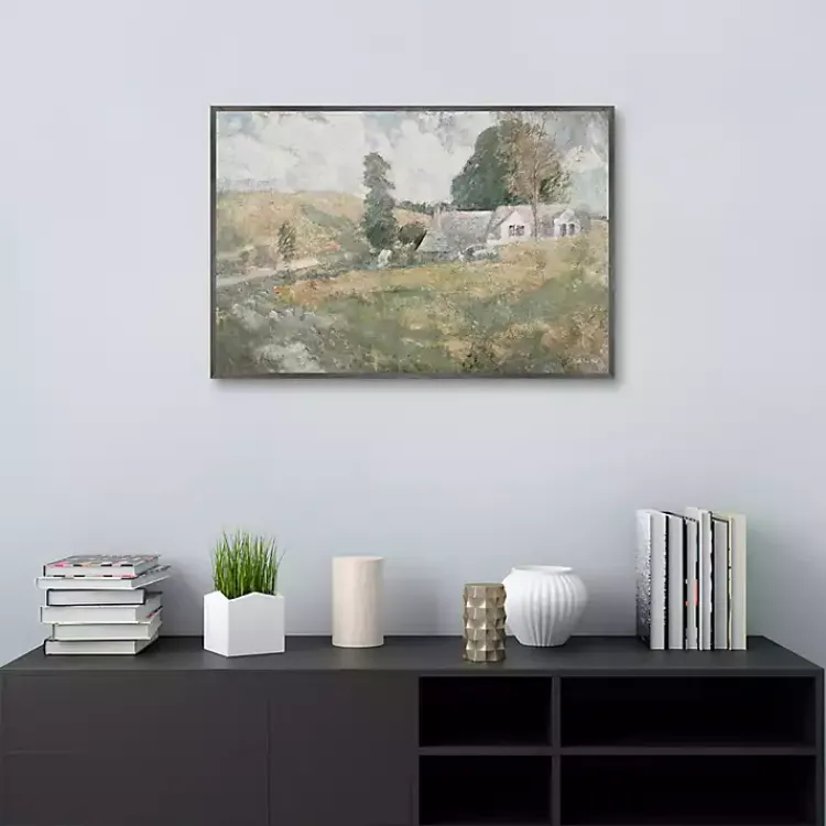 Kirklands Home Soft Spring Landscape Framed Canvas Art Print Green Best