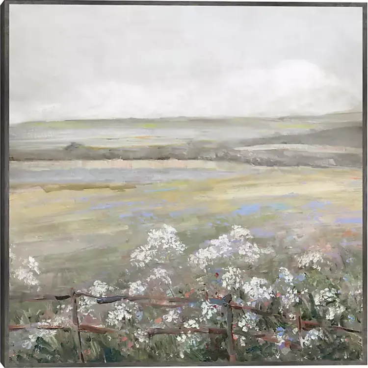 Kirklands Home Soft Summer Meadow II Framed Canvas Art Print Gray Online