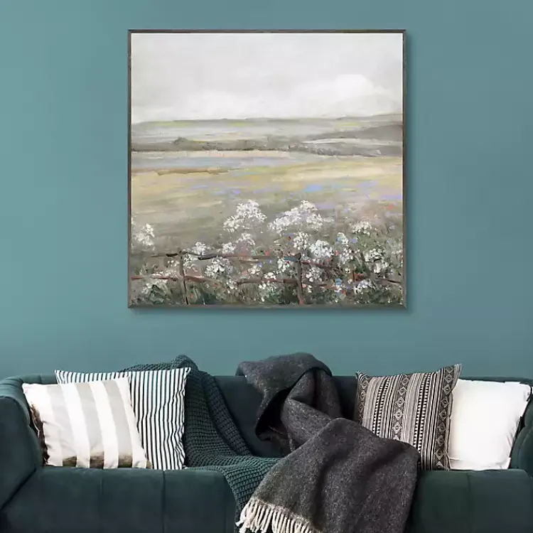 Kirklands Home Soft Summer Meadow II Framed Canvas Art Print Gray Online