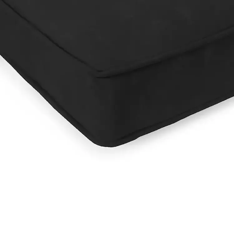 Kirklands Home Solid Outdoor Settee Cushion Black Online