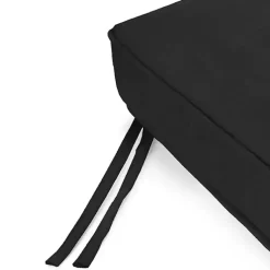 Kirklands Home Solid Outdoor Settee Cushion Black Online
