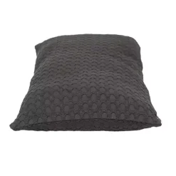 Pillows>Kirklands Home Solid Charcoal Textured Lumbar Pillow Gray