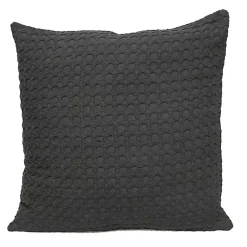 Pillows>Kirklands Home Solid Charcoal Textured Pillow Gray