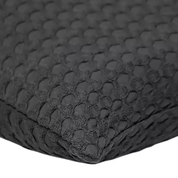 Pillows>Kirklands Home Solid Charcoal Textured Pillow Gray