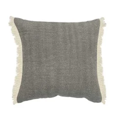 Pillows>Kirklands Home Solid Accent Pillow with Fringe Gray