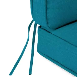 Kirklands Home Solid Turquoise Outdoor Deep Seat Cushion Blue Outlet