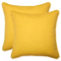 Kirklands Home Solid Outdoor Pillows, Set of 2 Yellow Discount