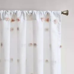 Kirklands Home Sophie Blush Pom Pom Curtain Panel, 84 in. Sale