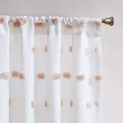 Kirklands Home Sophie Blush Pom Pom Curtain Panel, 84 in. Sale