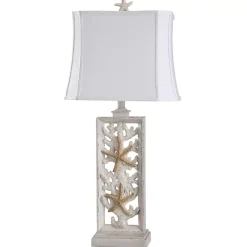 Kirklands Home South Haven Stacked Starfish Table Lamp White Sale