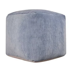 Poufs & Floor Cushions>Kirklands Home Spa Chenille Pouf Blue