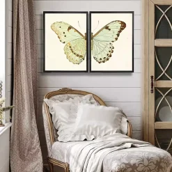 Kirklands Home Spa Butterfly Framed Art Prints, Set of 2 Multi