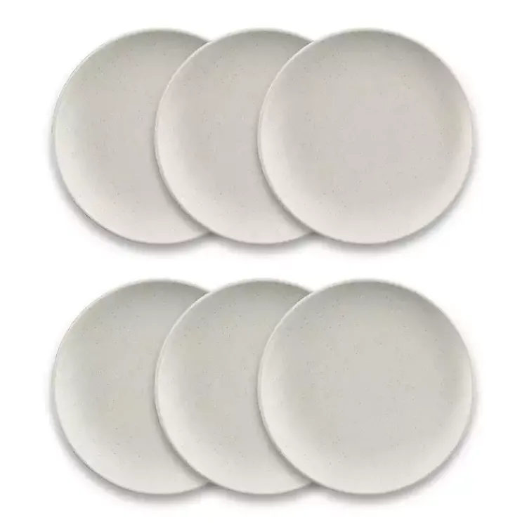 Kirklands Home Speckled Beige Wheat Dinner Plates, Set of 6 Ivory Clearance