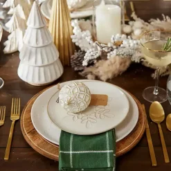 Kirklands Home Speckled Cream Simple Things Dinner Plate Ivory Best